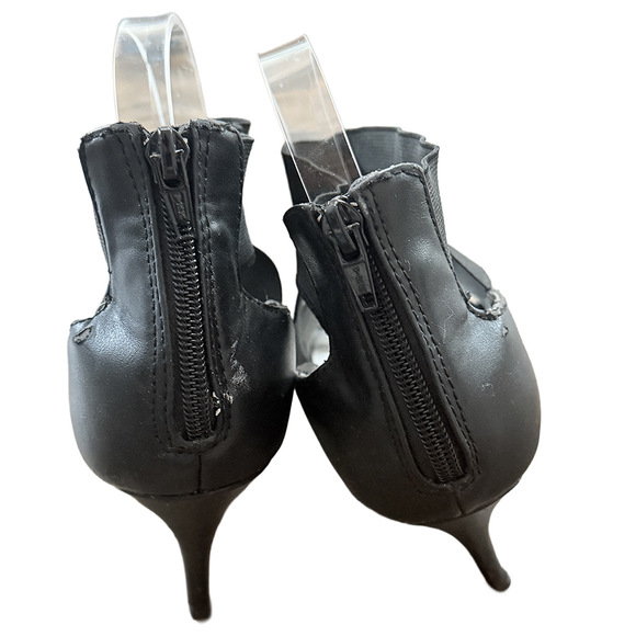 8.5 Casual black heels casual black sandal ankle heels bandage gladiator heels - Picture 6 of 8